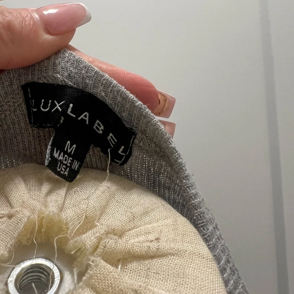 JLUXLABEL Gray Ribbed Tank Top - Picture 2 of 2